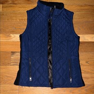 Andrew Marc Navy Quilted Vest